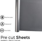 FUNKAKA Heat Transfer Vinyl Reflective Dark Gray HTV Roll, Reflective HTV Vinyl - Image 4