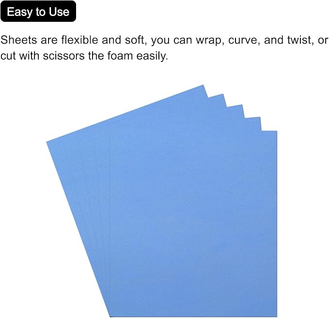 MECCANIXITY EVA Foam Sheets Grey Blue 19.7 Inch x 17.7 Inch 0.8mm Thick Crafts - Image 4