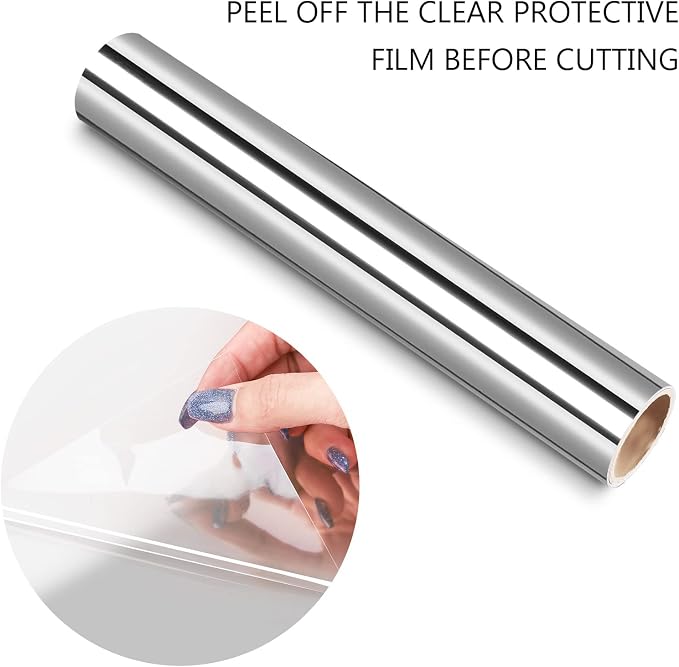 TECKWRAP Silver Chrome Vinyl Permanent Adhesive Vinyl Bubble Free 1ftx5ft - Image 2
