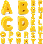 26 Pcs Cute Large Yellow Letter Beads, 20mm Jumbo Square Acrylic Letter Beads by DoDoBeads