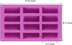 Palksky (2 Pack 12 Cavity Medium Narrow Silicone Rectangle Molds/Molds/Protein - Image 2