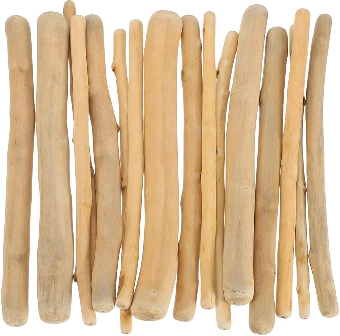 MECCANIXITY 7.9" Natural Driftwood Pieces, 0.3" to 0.7" Dia Driftwood Twigs by MECCANIXITY