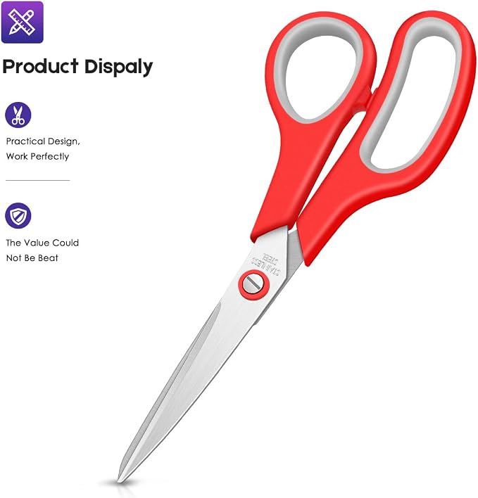 Scissors Bulk Set of 60-Pack, Taotree 8"Scissors All Purpose Heavy Duty | Sharp - Image 2