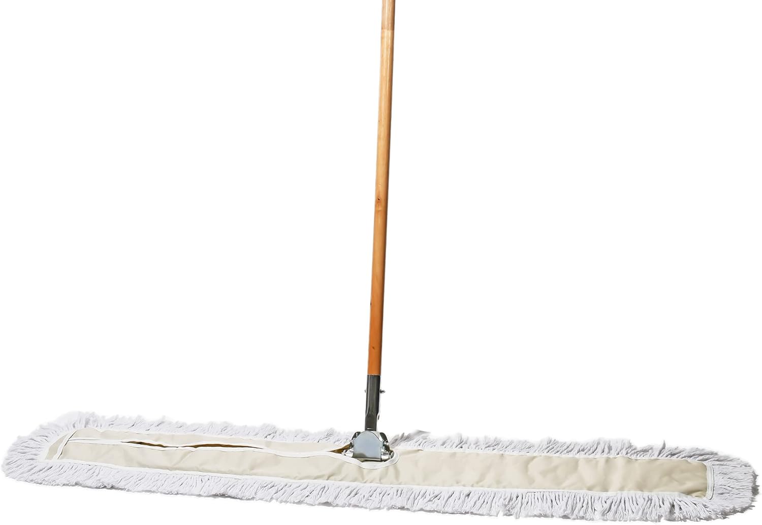 Commercial Dust Mop & Floor Sweeper, 48 in. Dust Mop for Hardwood Floors, Cotton Mop Head, Wooden Broom Handle, Industrial Dry Mop for Floor Cleaning & Janitorial Supplies