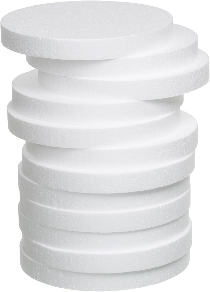 Crafare 8 Inch Foam Circles for Crafts 12pcs Round Foam Discs 1 Inch Thick for - Image 4