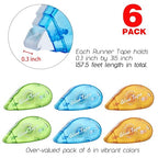 XUXU 6 Pack Double Sided Tape Roller, Scrapbooking Tape Glue Tape Permanent - Image 2