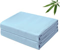 Bamboo Viscose Flat Sheets Only, 400 Thread Count Sateen Weave Twin Size Flat by ZaizaiHome
