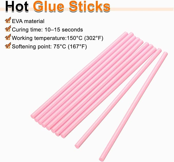 HARFINGTON 10pcs Hot Glue Sticks 0.28" Dia x 5.91" Long EVA Mini Hot Melt - Image 4