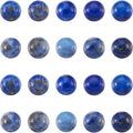 FASHEWELRY 100Pcs Natural Lapis Lazuli Cabochons Flat Back Gemstone Cabochons by FASHEWELRY