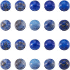 FASHEWELRY 100Pcs Natural Lapis Lazuli Cabochons Flat Back Gemstone Cabochons by FASHEWELRY