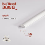 The Foamory's No Waste Half Round EVA Foam Dowel. 15mm x 2M Length. High-Density - Image 2