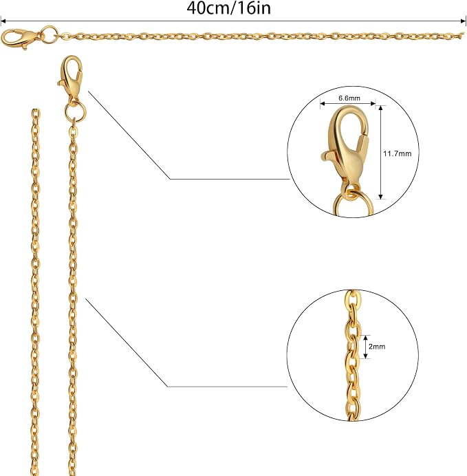 Lemonkey 24 Pack Necklace Chains Bulk - Image 2