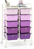 Giantex 10 Drawers Rolling Cart, Classroom Organizers, Storage Cart by Giantex