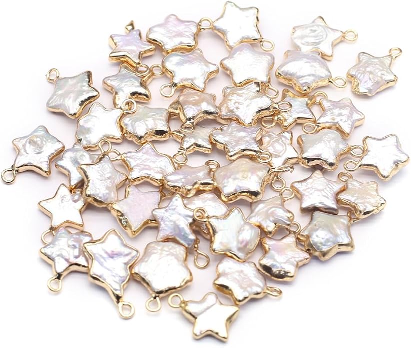 5 Pcs Natural Pearl Pendants Irregular Freshwater Pearl Pendant Charms by Zotoone