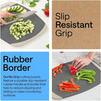 GORILLA GRIP BPA-Free Reversible Kitchen Cutting Board Set of 3, US Designed - Image 3