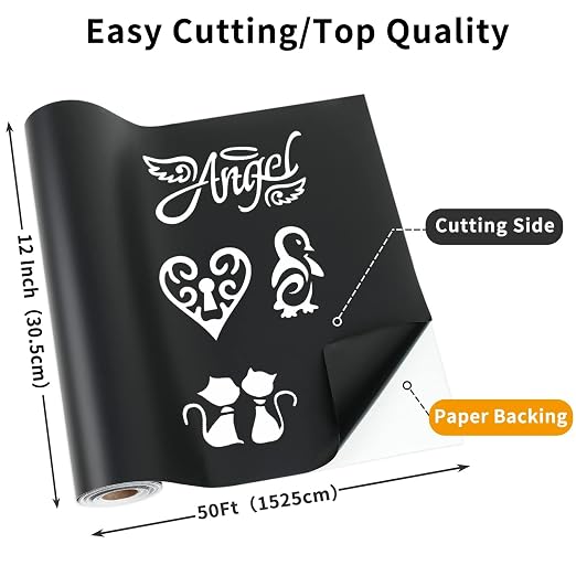 Matte Black Permanent Vinyl, Craft Die Cutters. - Image 2