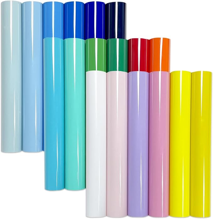 Efuncro- Heat Transfer Vinyl Boho Color Sheets 12" x 10" 18 Pack PU Iron-On by Unknown