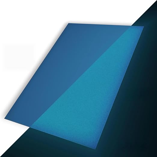 TOEPODO 2 Pack 1/8 Fluorescent Neon Cast Acrylic Sheets, Glow in Dark by WelcomeTOEPODO