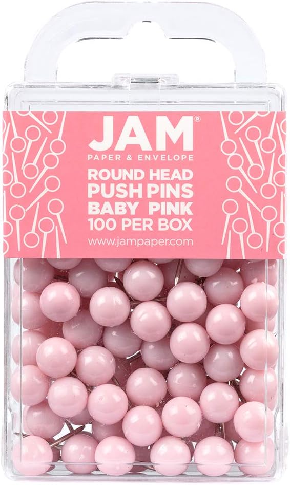 JAM PAPER Colorful Push Pins by JAMPaper