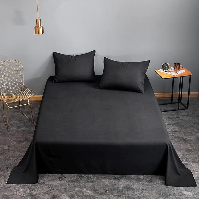 Microfiber Queen Bedding Flat Sheet, Ultra Soft and Wrinkle, Stain Resistant - Image 2