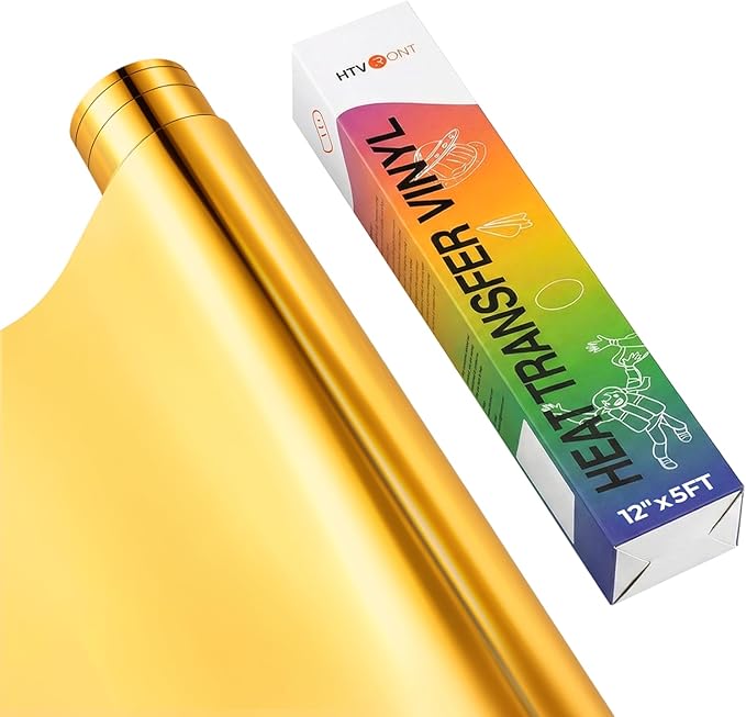 HTVRONT Gold Metallic HTV Vinyl by HTVRONT