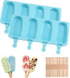 Popsicles Molds, Reusable Silicone Ice Pop Cream Cakesicle Maker Mold 4 Cavities by Unknown