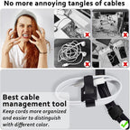 70pcs Cable Ties Reusable Black Wire Ties Cable Management Cord Ties Reusable - Image 3