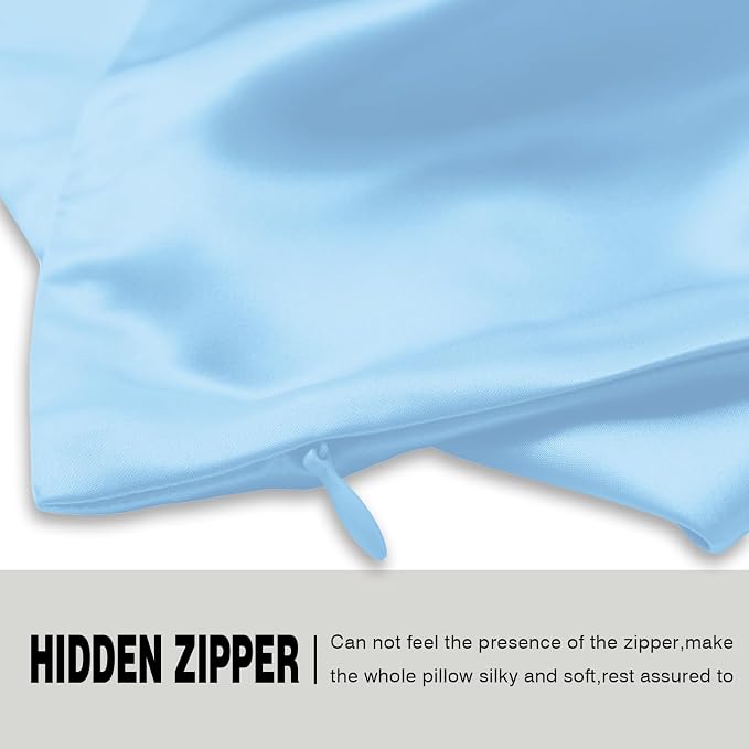 Silk Pillow Cases 2 Pack Soft Breathable and Sliky King Size Pillow Cases Set - Image 4