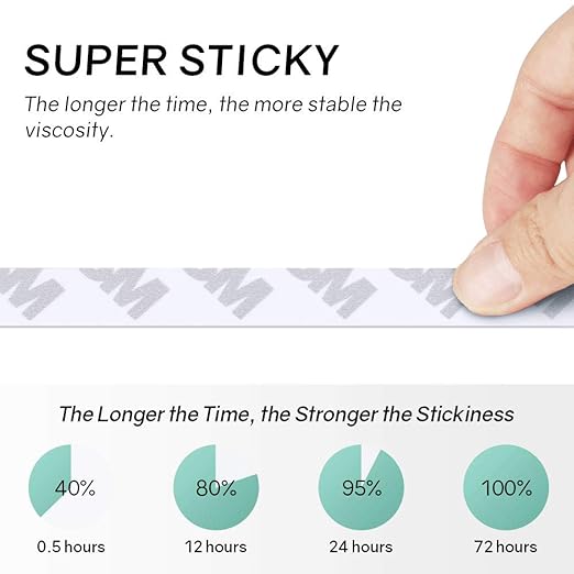 Double Sided Tape Heavy Duty, Super Strong Adhesive, 164ft x 0.39in, 1 Pack | - Image 4