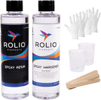 Rolio - Epoxy Resin and Hardener 16 oz Kit, Crystal Clear, UV Resistant by RolioPigments