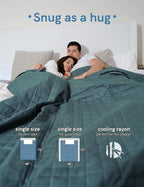 YnM Cooling Weighted Blanket for Adults, 10lbs Heavy Bed Throw for One Person - Image 4