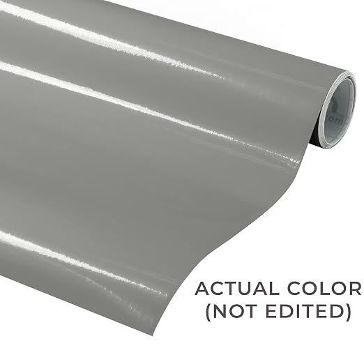 VViViD DECO65 Grey Gloss Permanent Adhesive Craft Vinyl - Image 2