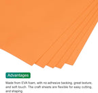 MECCANIXITY EVA Foam Sheets Orange 35.4 Inch x 19.7 Inch 2mm Thick Crafts Foam - Image 4