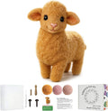 FACE N FACE DIY Needle Felting Kit Cute Golden Yellow Lamb Standing – Needle by FaceNFace