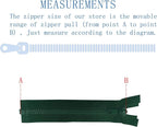 ANPURZII 2PCS #5 6 Inch Rich Green Separating Jacket Zippers - Image 2