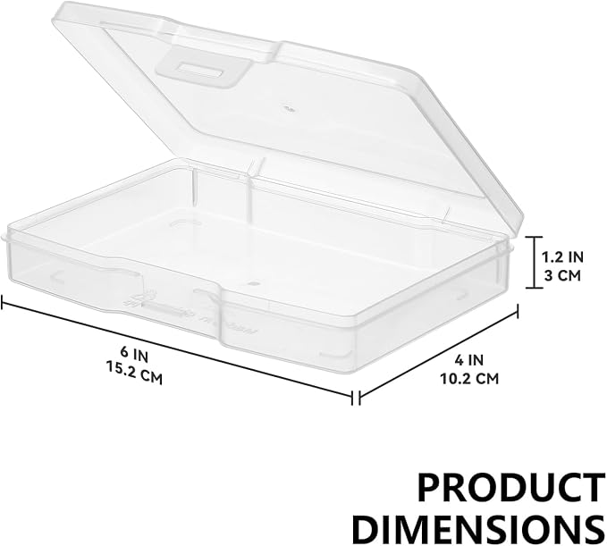 novelinks 6 Pcs 4"x6" Plastic Photo Storage Boxes - Image 2