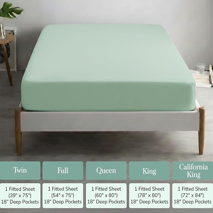 Feather & Stitch Fitted Bottom Sheet Only King Size 500 TC-1 Piece 100% Cotton - Image 6