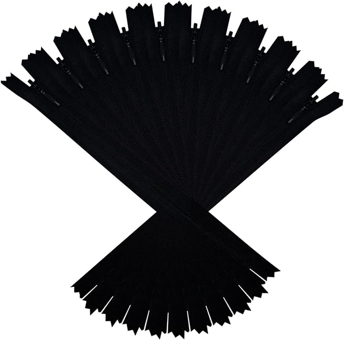 ANPURZII 10PCS #3 7 Inch Black Invisible Zippers by Unknown