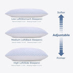 OSBED Adjustable Cooling Shredded Memory Foam Pillows King Size Set of 4 - Image 3