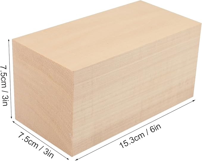 4 Pack Basswood Carving Blocks, Soft and Smooth, Easy Whittling and Carving - Image 2