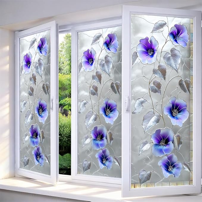 IVN Stained Glass Window Film Privacy Window Film Static Cling Window Film by IVN
