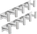 VAEHOLD Silvery Hat and Coat Wall Mount Rack - 5 Hooks for Robes, Bags, Keys, and Towels - Bathroom Towel Hanger Organizer (2 Pack)