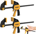 6" Mini Bar Clamps for Woodworking, 2-Piece One-Handed F Clamp/Spreader by ELEAD