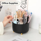 SKYDUE 360 Degree Rotating Desk Organizer, Dual-Purpose Pencil Pen Holder - Image 3