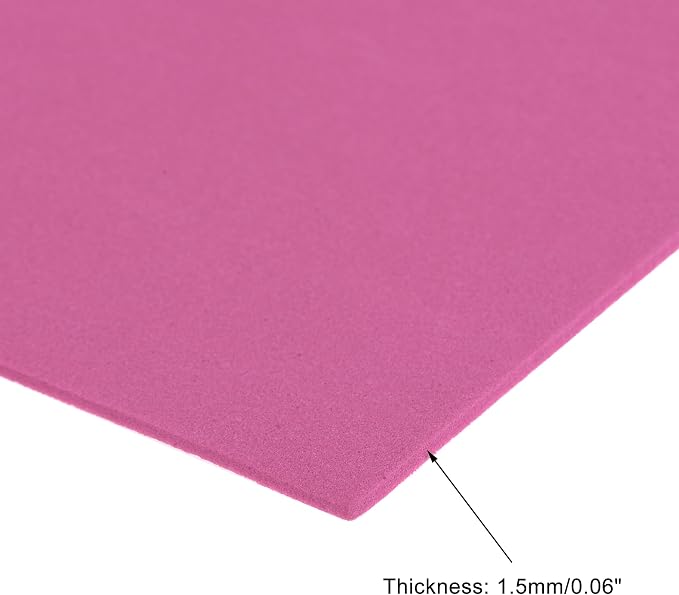 uxcell Rose EVA Foam Sheets, 11.8x7.9 in 2mm Thick Handicraft Foam Paper - Image 3