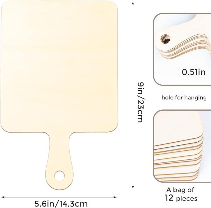 Oomcu 12 PCS Wooden Mini Cutting Board - Image 2