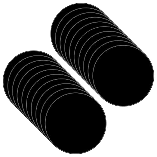 20Pcs Acrylic Plexiglass Sheet, 4 inch Black Acrylic Sheet 0.07" Thick Round by DARENYI