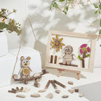 AHANDMAKER Wooden Unfinished Craft Kits DIY Wood Slices Kit Natural Wood Slices - Image 4