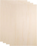HARFINGTON 4pcs 2mm Basswood Plywood Sheets 12" x 8" x 3/32" Thin Unfinished by HARFINGTON