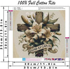Cross Stitch Kits for Adults Beginner, Flower Counted Cross Stitch Kits Printed - Image 2